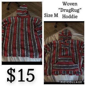 Woven Pullover Hoodie